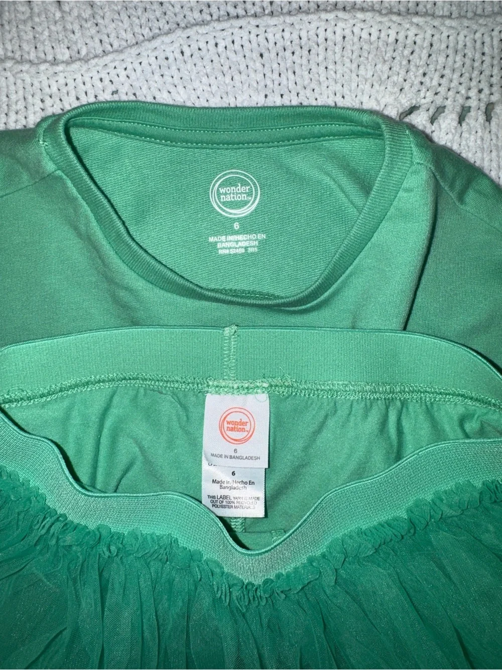 Kids Green Tutu Set